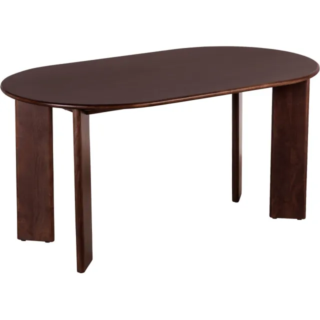 Lewis & Loft Eettafel Lila - Ovaal - 160 x 90 cm - FSC®-gecertificeerd mangohout - Walnoot bruin