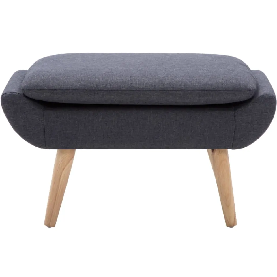 vidaXL Voetenbank 73x43x42 cm stoffen bekleding donkergrijs grijs, foto 2
