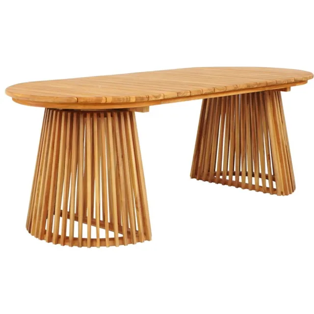 House Nordic Eettafel Berja - Rechthoek Naturel Hout - 200x90x75cm