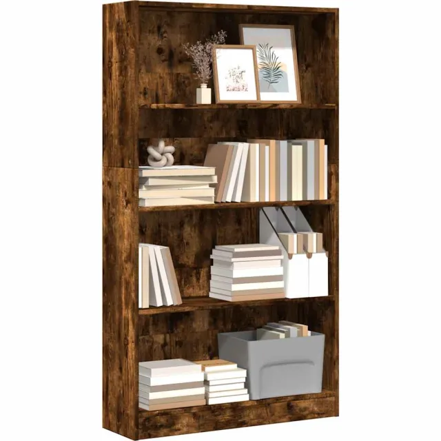 vidaXL Boekenkast 80x24x143 cm bewerkt hout gerookt eikenkleurig Bruin