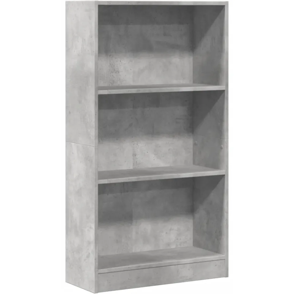 vidaXL Boekenkast 60x24x109 cm bewerkt hout betongrijs grijs, foto 3