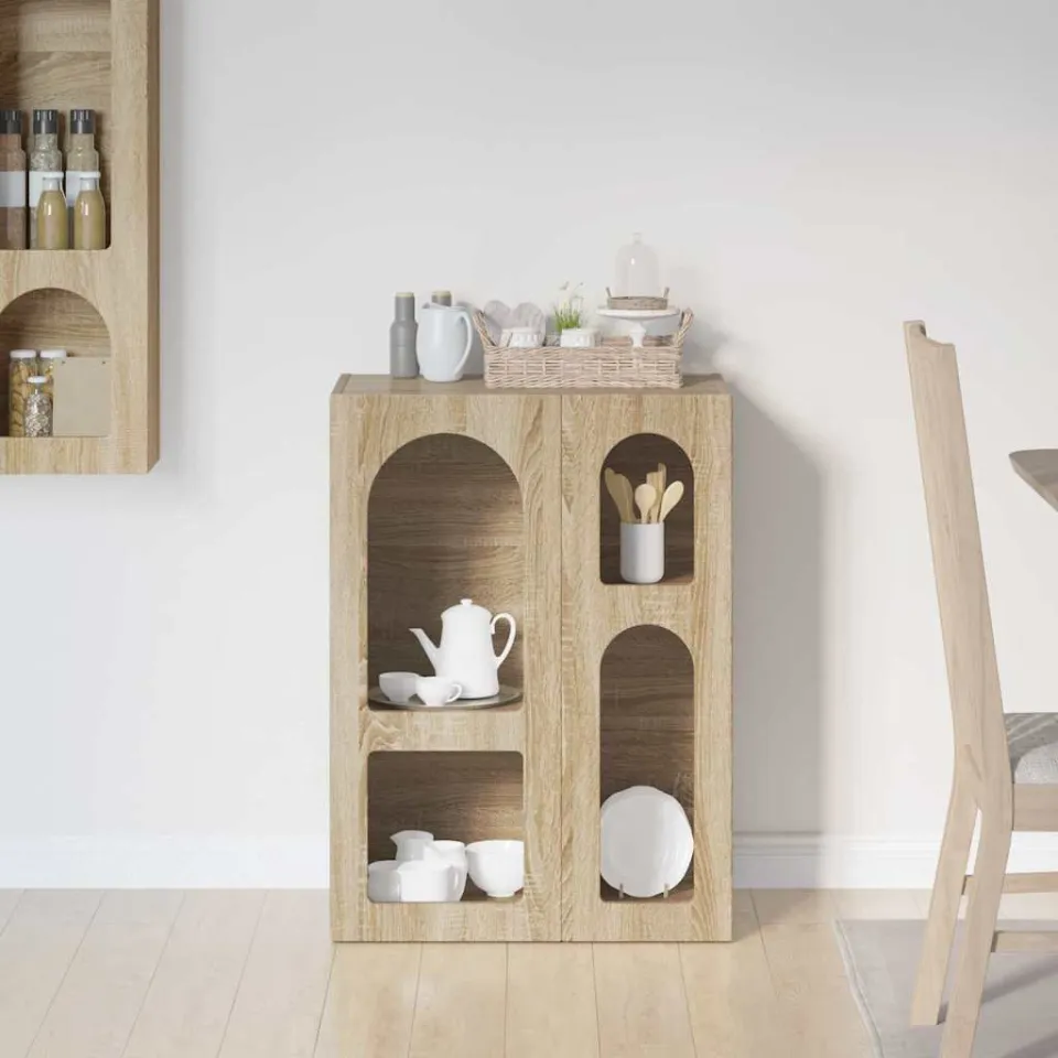vidaXL Dressoir ELST Sonoma Eiken 59 x 35 x 80.5 cm Bewerkt hout, foto 4