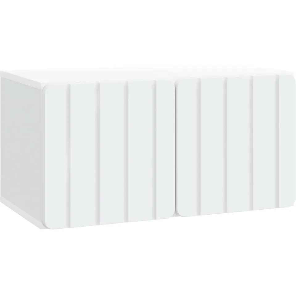 vidaXL Wandbeugel TV-kast 59,5 x 31 x 30 cm Wit Bewerkt hout, foto 3
