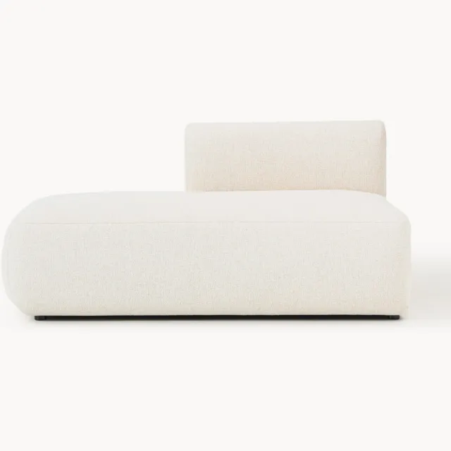 Westwing Collection Modulaire bouclé poef Sofia Wit