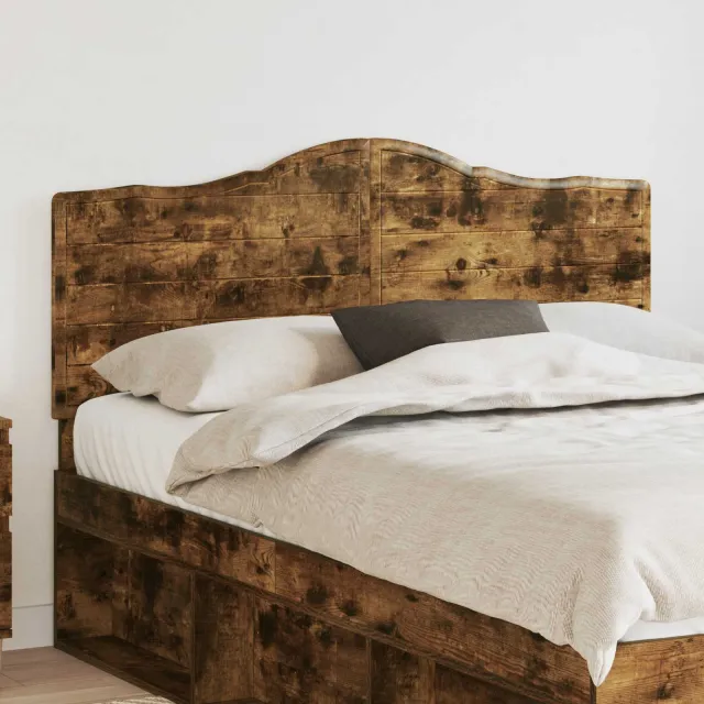 vidaXL Hoofdbord Gerookt eiken Bewerkt hout Bruin