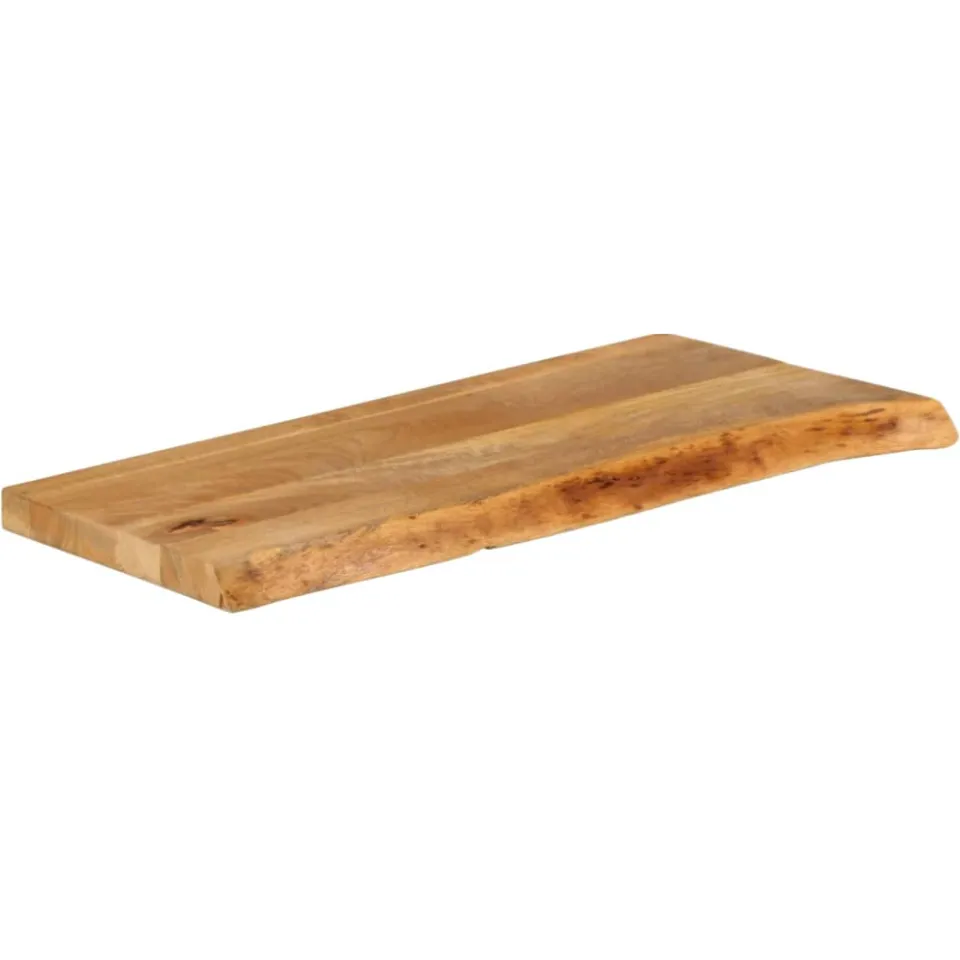 vidaXL Tafelblad met natuurlijke rand 80x40x2,5 cm massief mangohout bruin, foto 2