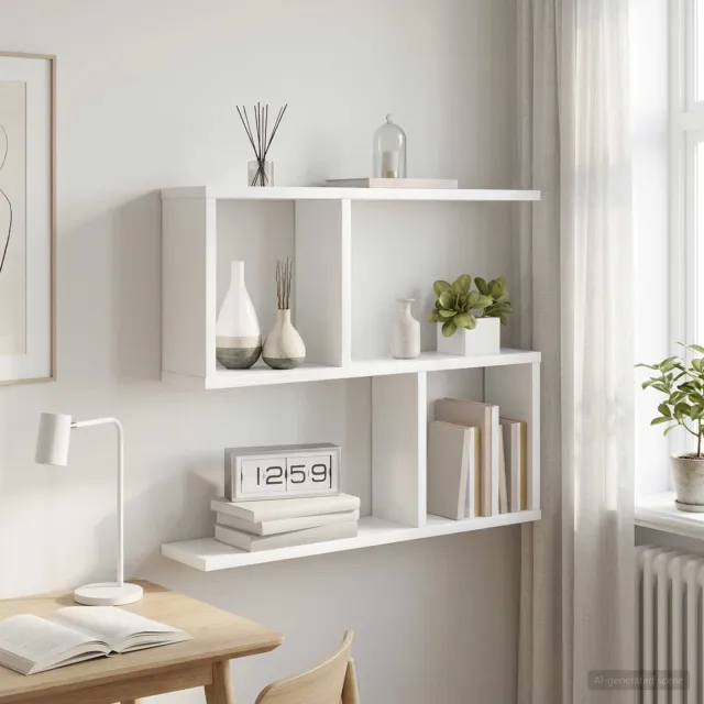 vidaXL Wandplank Wit 60 x 12 x 50,5 cm