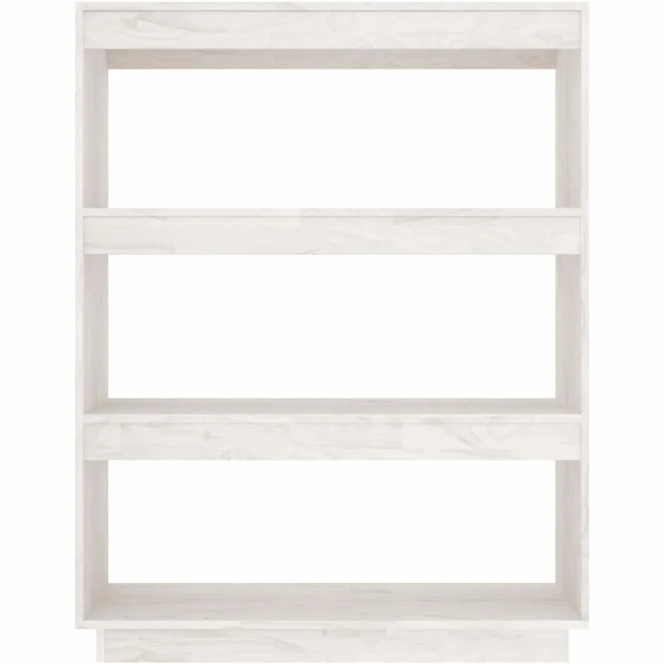 vidaXL Boekenkast/kamerscherm 80x35x103 cm massief grenenhout wit, foto 4