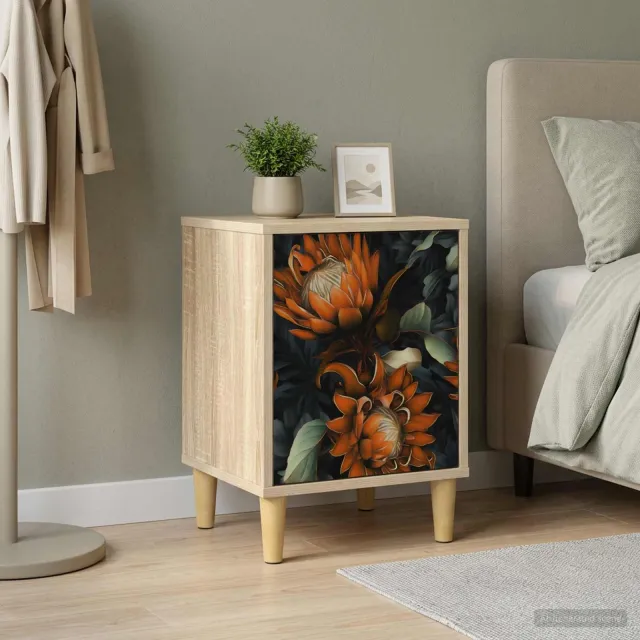 vidaXL Nachtkastje LOCHEM Sonoma Eiken 36 x 33 x 50 cm Bewerkt hout, foto 2