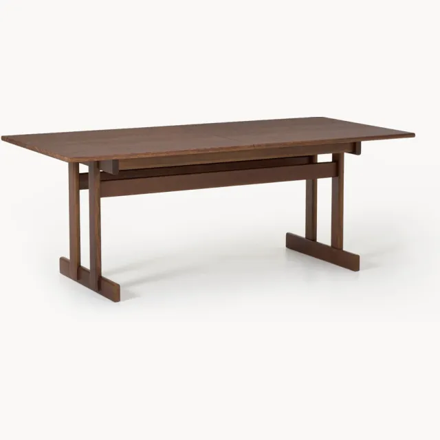 Westwing Collection Uitschuifbare eettafel Brynn van eikenhout, in verschillende formaten Bruin
