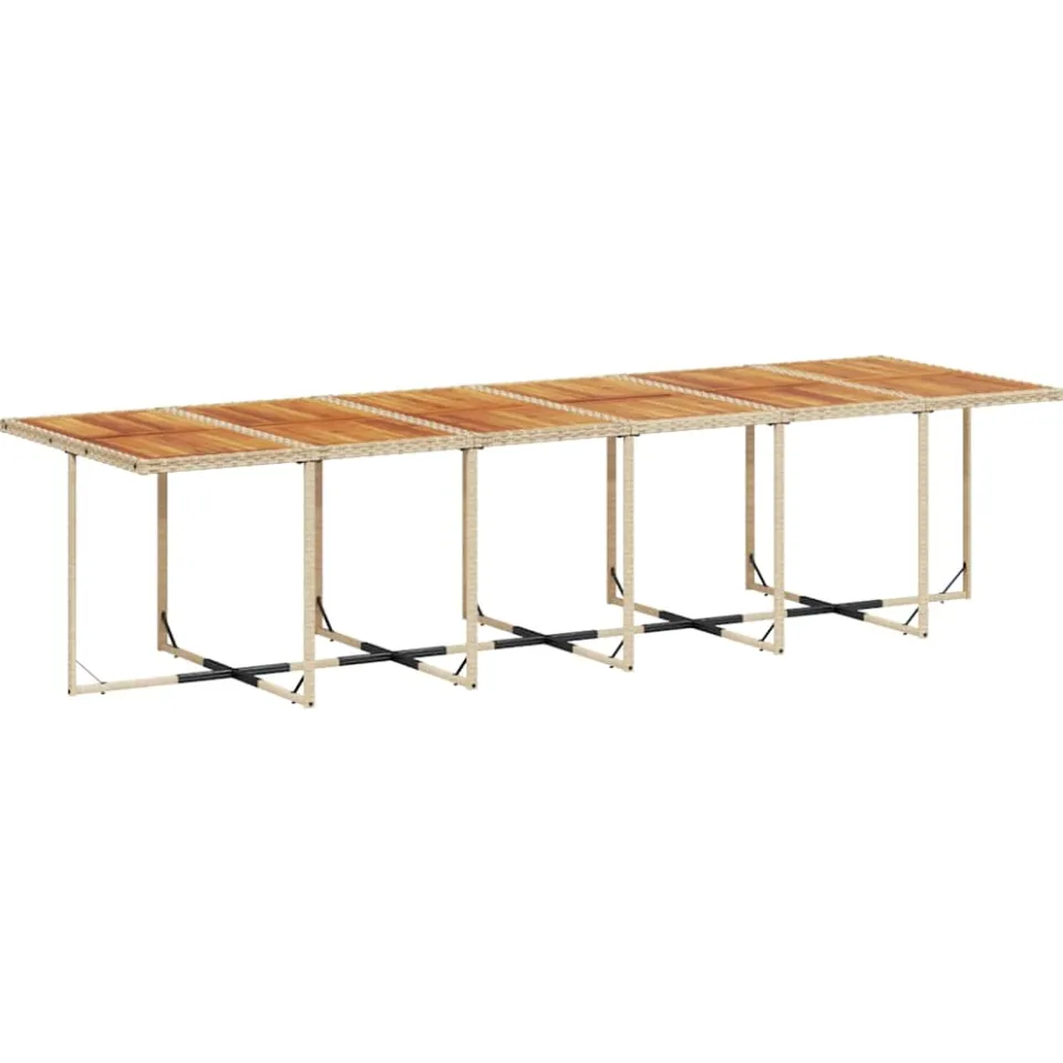 vidaXL 17-delige Tuinset met kussens poly rattan beige, foto 3