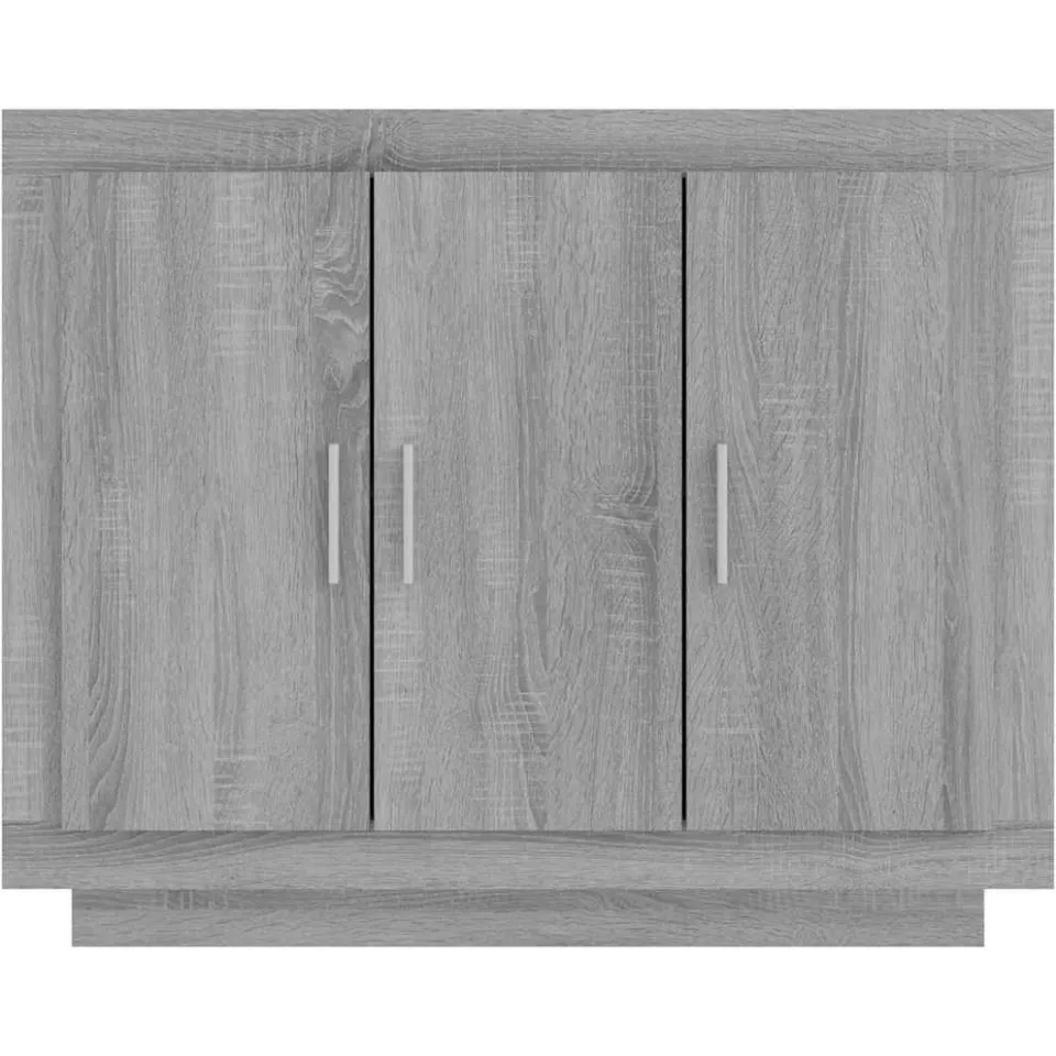 vidaXL Dressoir 92x35x75 cm bewerkt hout grijs sonoma eikenkleurig, foto 4