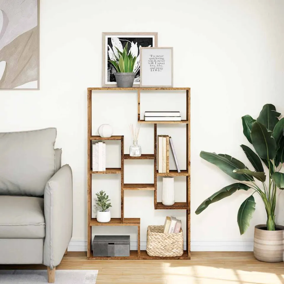vidaXL Boekenkast 72x20x120,5 cm bewerkt hout oud houtkleurig bruin, foto 2