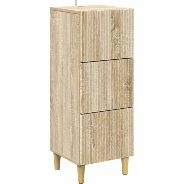 vidaXL Ladekast - Sonoma - Eiken - 33 - x - 34,5 - x - 90 - cm - Bewerkt - hout Sonoma eiken
