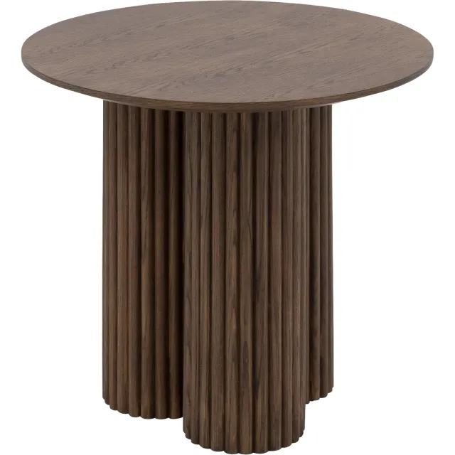 Goossens Bijzettafel Melani - 60 x 55 x 60 - eiken - bruin eiken soft touch lak smoke
