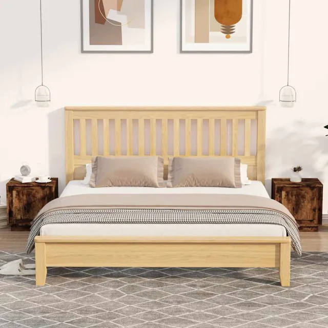 vidaXL Nachtkastjes 2 st 44x35x45 cm bewerkt hout gerookt eikenkleurig Bruin