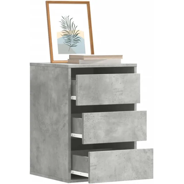 vidaXL Ladekast 40x41x58 cm bewerkt hout betongrijs