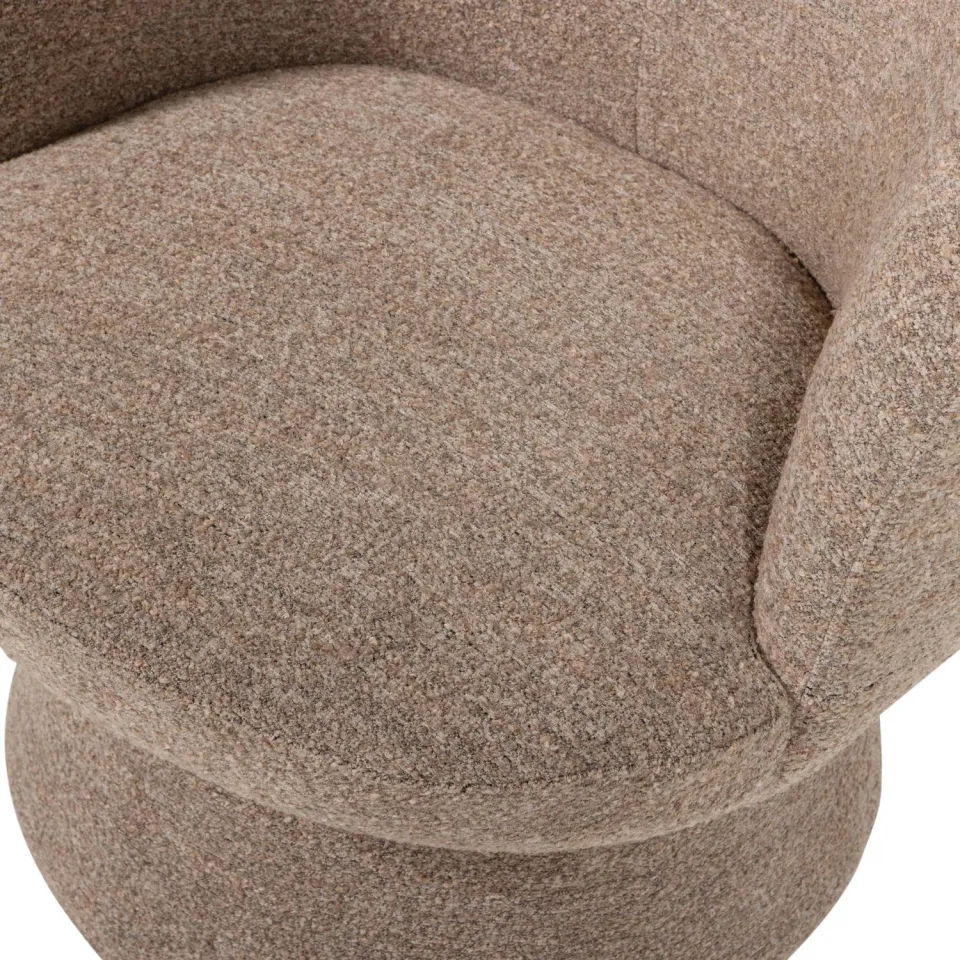 WOOOD Shuffle Draaifauteuil - Melange - Grijs - 72x73x71, foto 6