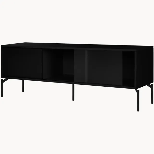 noo.ma Tv-meubel Met met schuifdeuren Zwart