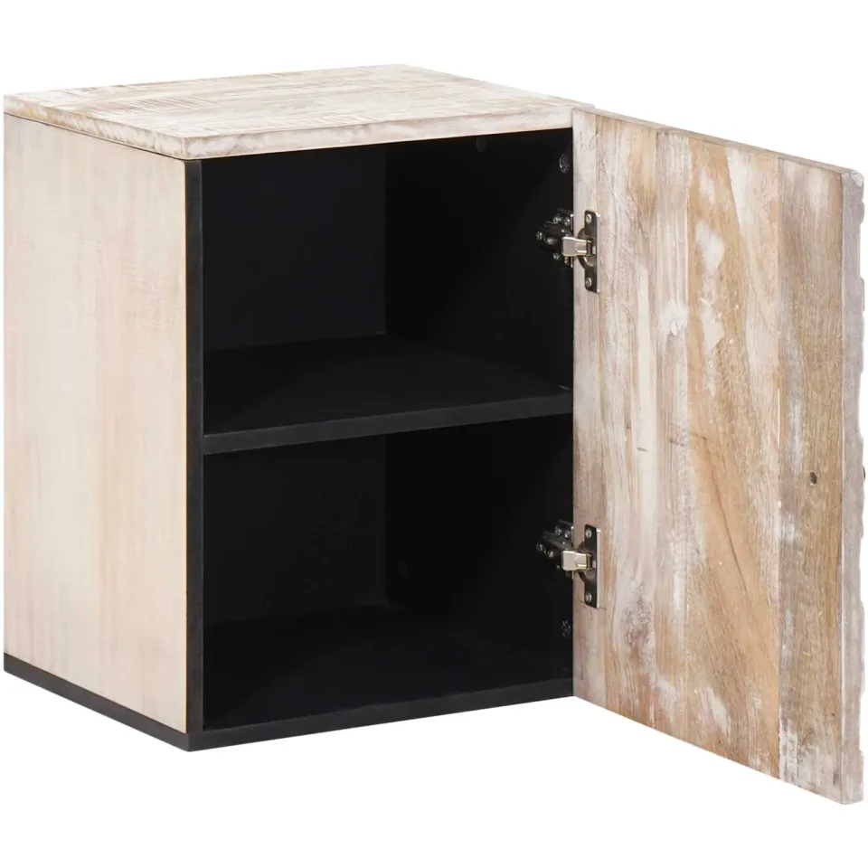 vidaXL Badkamer Hangkast Wit 38 x 33,5 x 48 cm Massief Mango Hout, foto 2