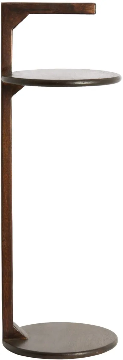 Light & Living Bijzettafel Delmino - Chocoladebruin - Ø26x77cm - Modern