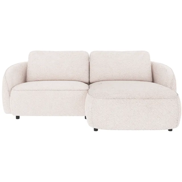 Rowico Home Norris gestoffeerde 3-zits hoekbank wit - rechts - 226 cm