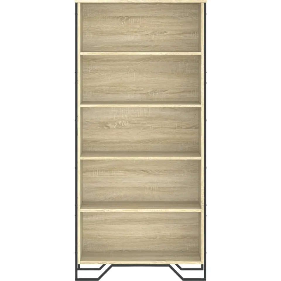 vidaXL Boekenkast 80x31x169 cm bewerkt hout sonoma eikenkleurig, foto 3
