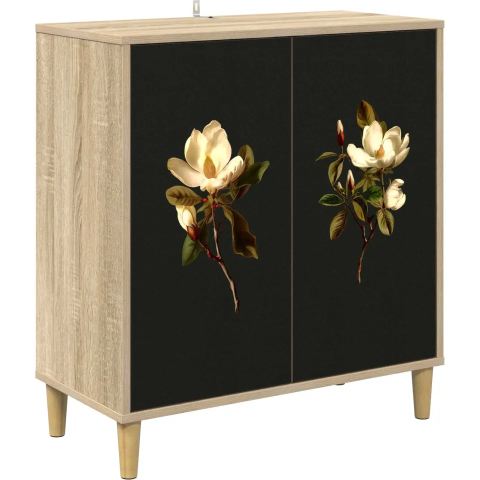 vidaXL Dressoir BREMEN Sonoma 69 x 33 x 75 cm Bewerkt hout bruin, foto 3