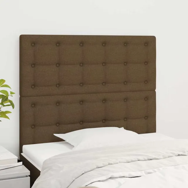 vidaXL Hoofdbord donkerbruin 90x5x118/128 cm Stof