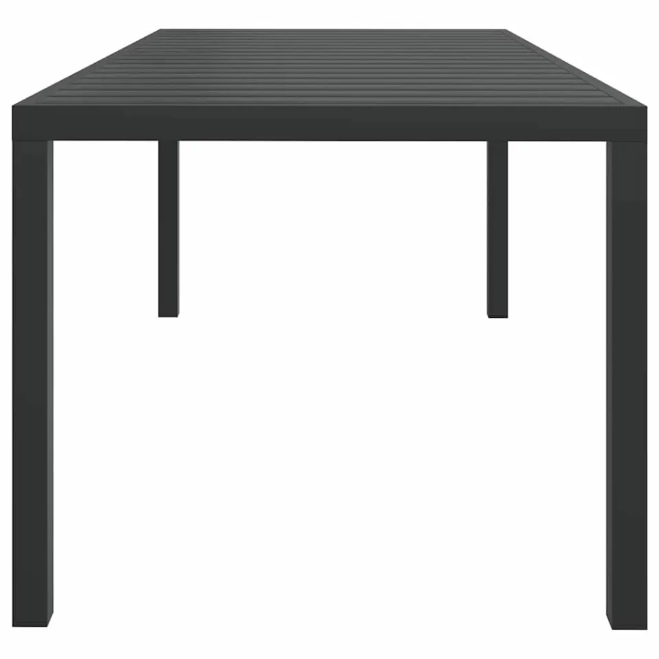 vidaXL Tuintafel 185x90x74 cm aluminium en HKC zwart, foto 2