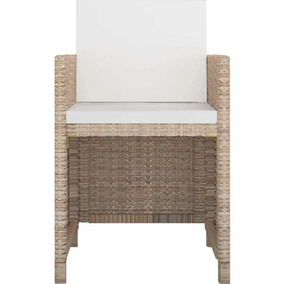 vidaXL 13-delige Tuinset met kussens poly rattan beige, foto 4