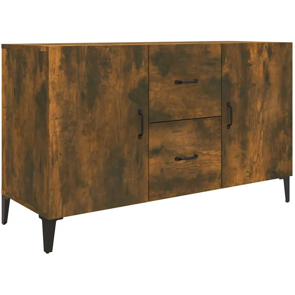 vidaXL Dressoir 100x36x60 cm bewerkt hout gerookt eikenkleurig