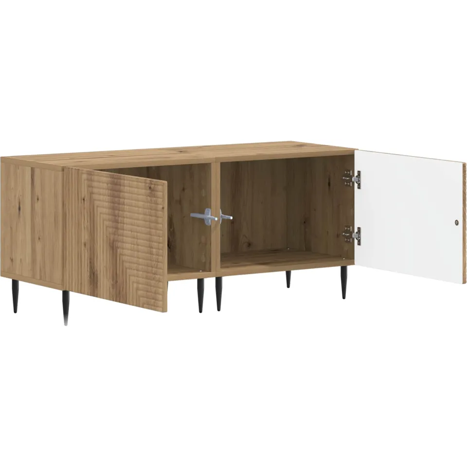 vidaXL Tv-meubel Artisanaal eiken Bewerkt hout Bruin