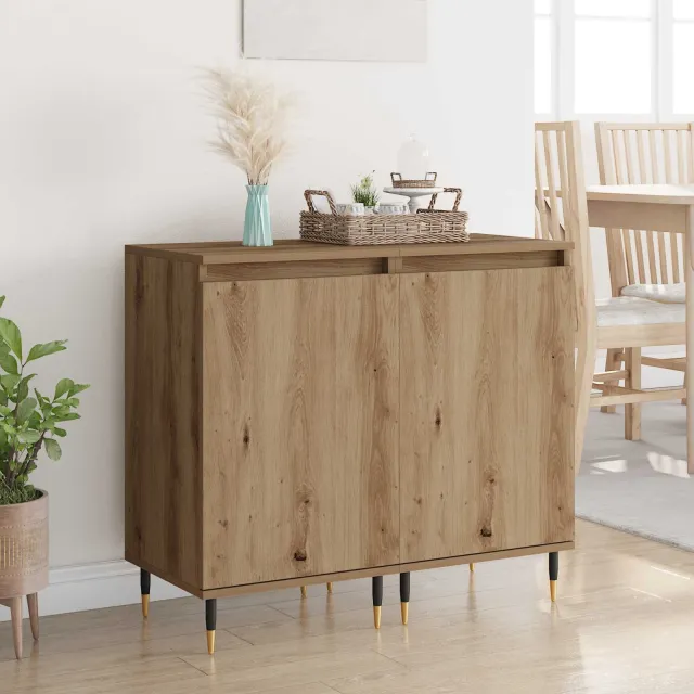 vidaXL Dressoir 2 st Artisan Eiken 40 x 35 x 70 cm Bruin