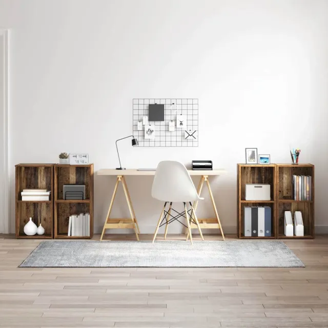 vidaXL Tv-meubelset 4 st 37 x 37 x 72 cm Oud Hout Bruin
