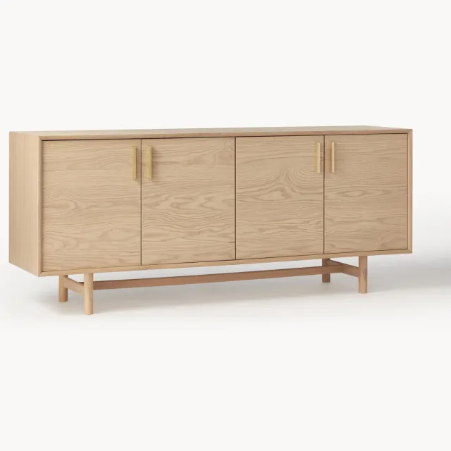 Westwing Collection Dressoir Diana van eikenhout Beige