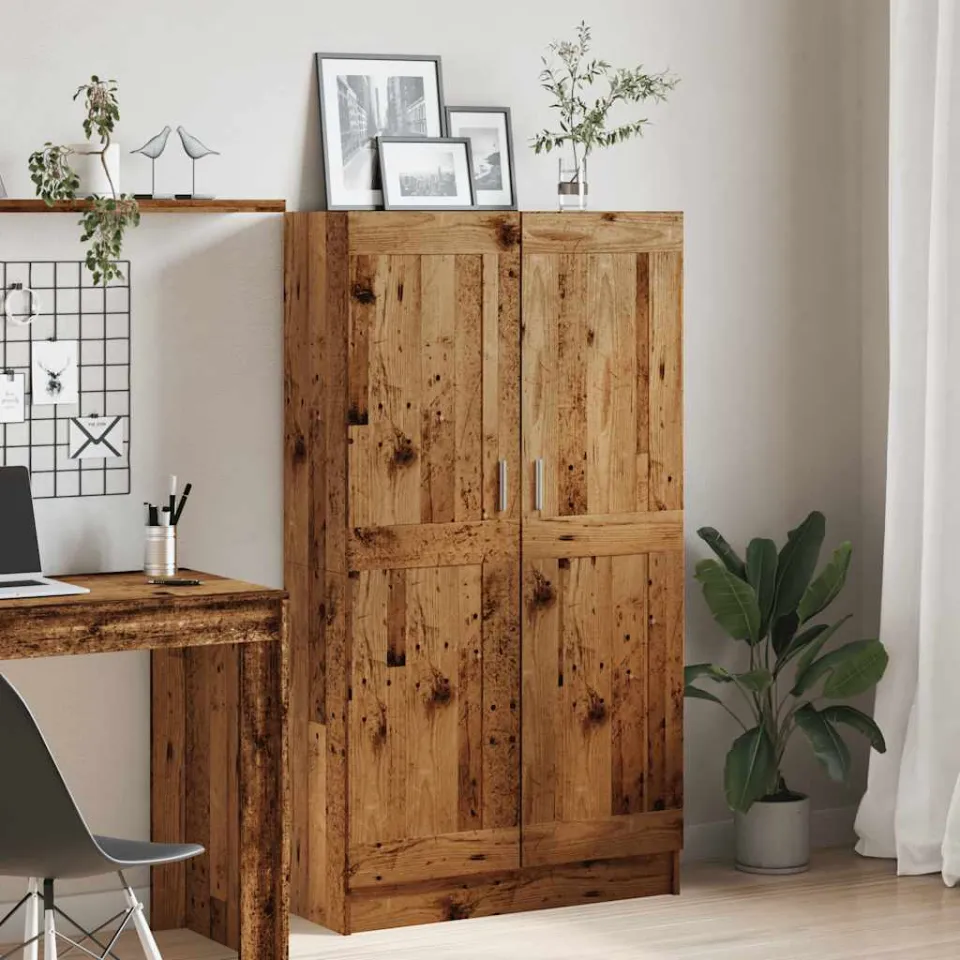 vidaXL Boekenkast 82,5x30,5x150 cm bewerkt hout oud houtkleurig bruin, foto 2
