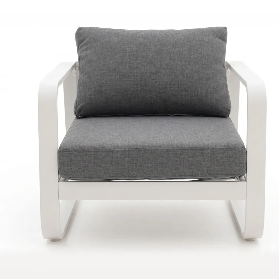 Forza Furniture Forza Liri stoel-bank loungeset 4-delig wit, foto 4