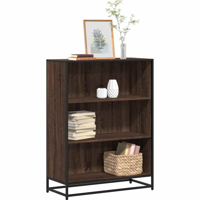 vidaXL Boekenkast 80,5x35x107,5 cm bewerkt hout bruin eikenkleur