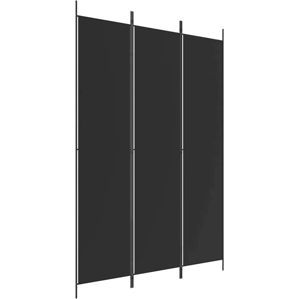 vidaXL Kamerscherm met 3 panelen 150x220 cm stof zwart, foto 4