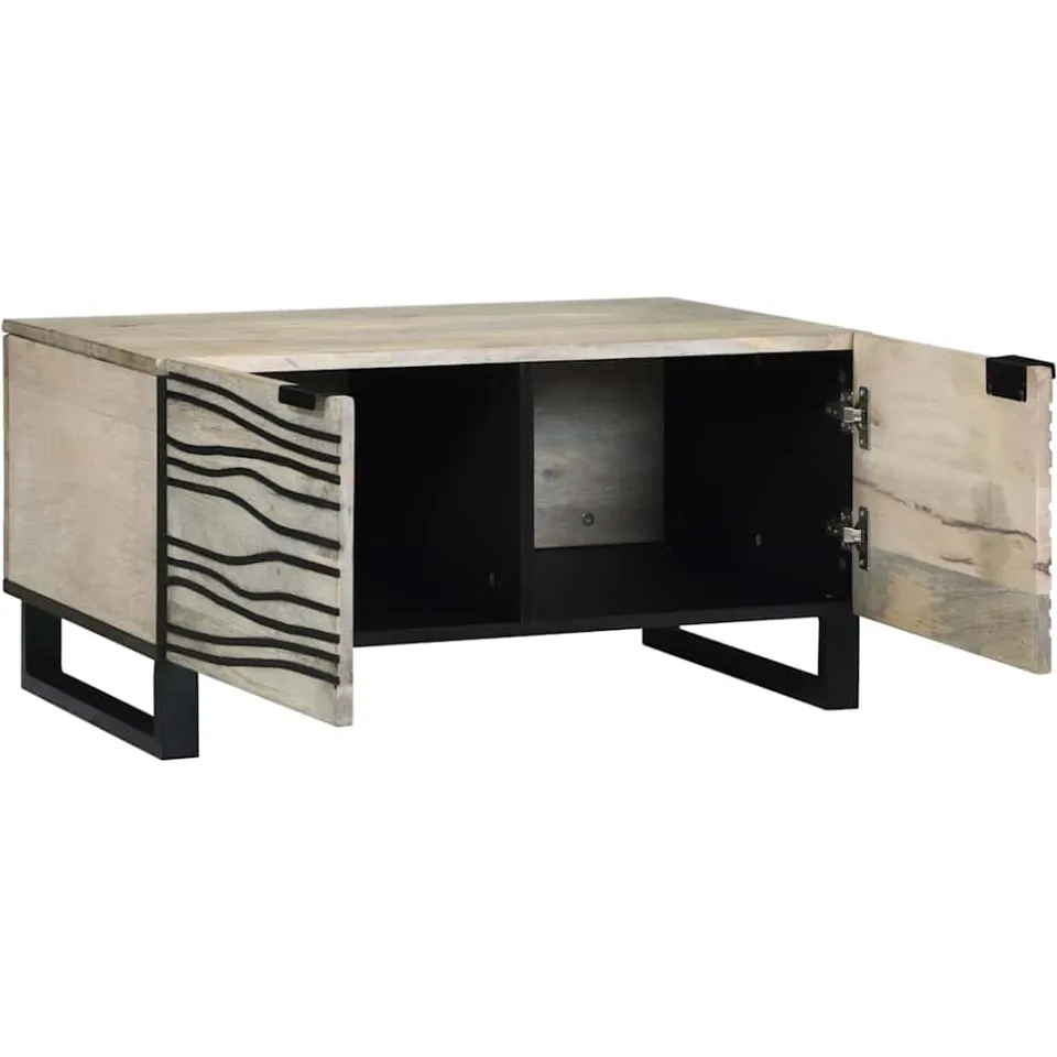 vidaXL Salontafel Wit 80 x 50 x 40 cm Bewerkt hout, foto 2