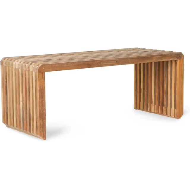 HKLIVING bankje Slatted Natural teak
