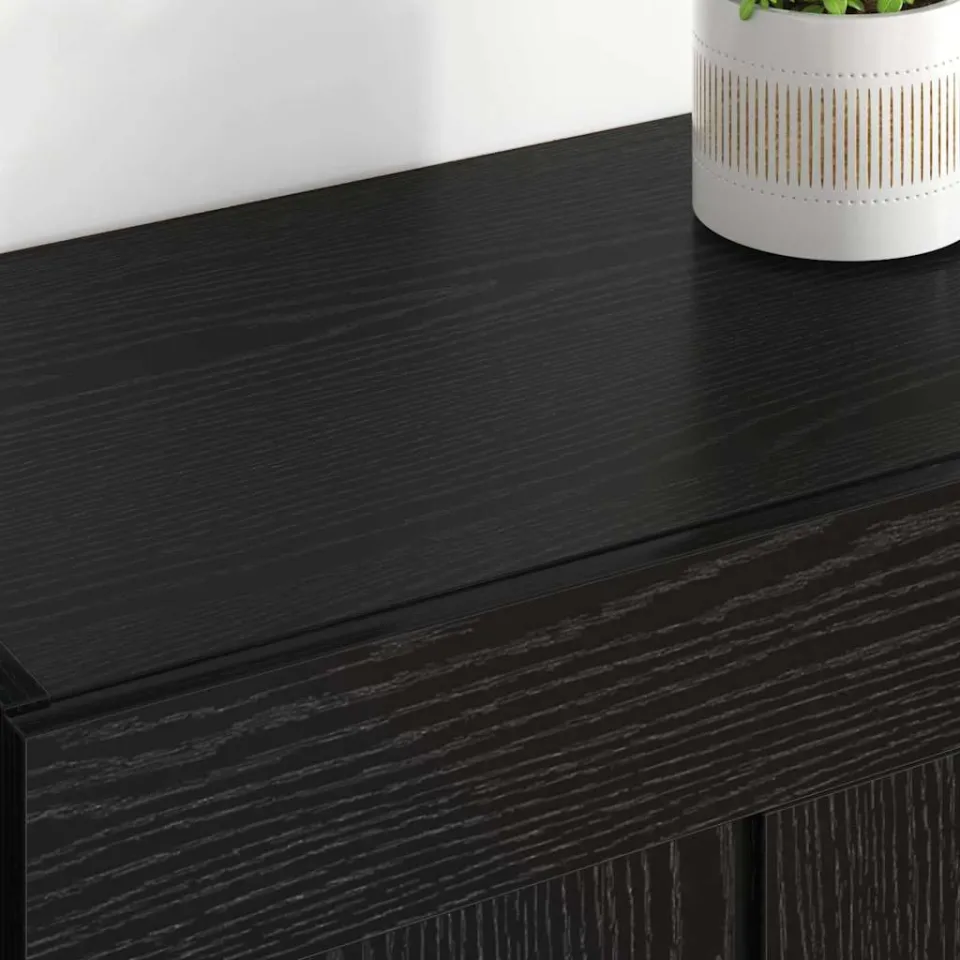vidaXL Wandkast 2 st Zwart Eiken 69,5 x 34 x 90 cm Bewerkt hout, foto 4