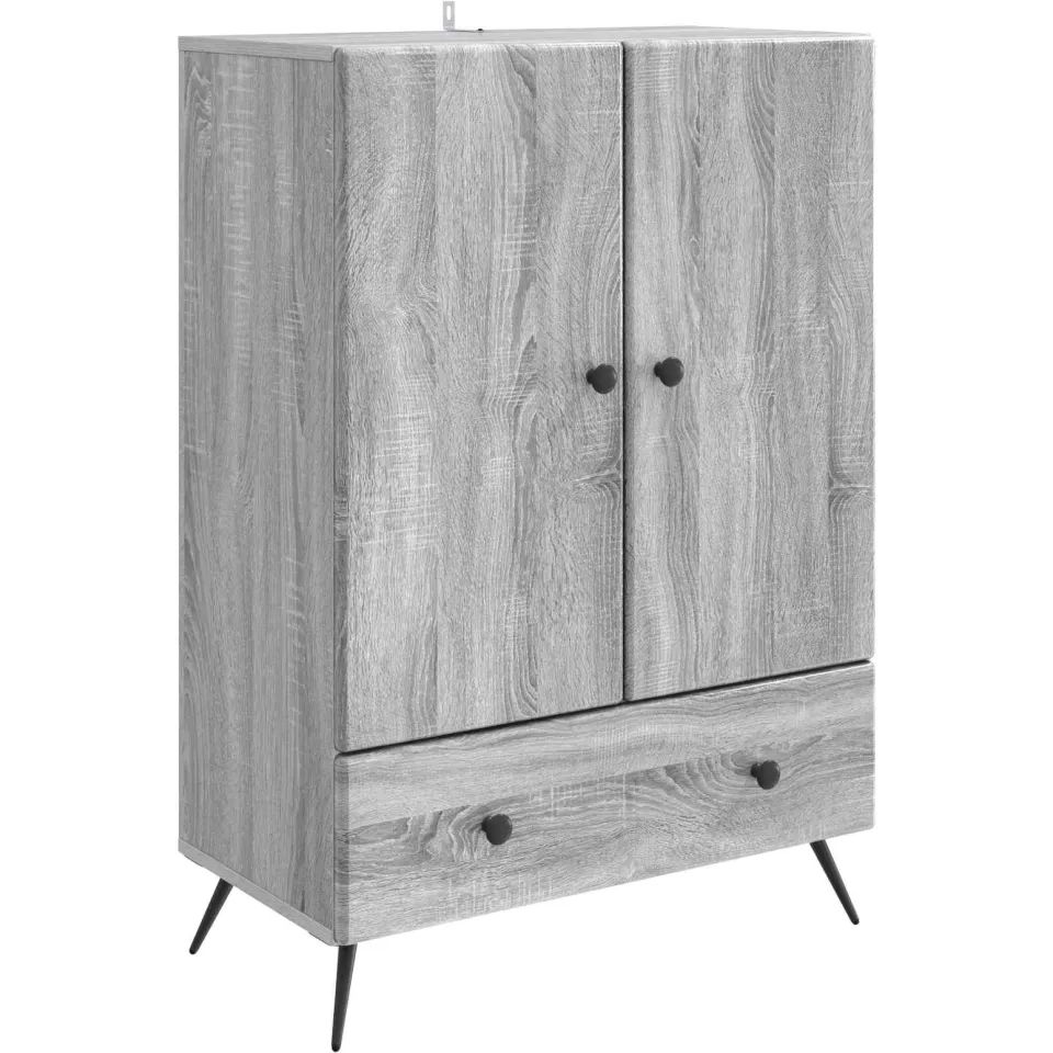 vidaXL Dressoir Grijs sonoma 66 x 34,5 x 95 cm Bewerkt hout