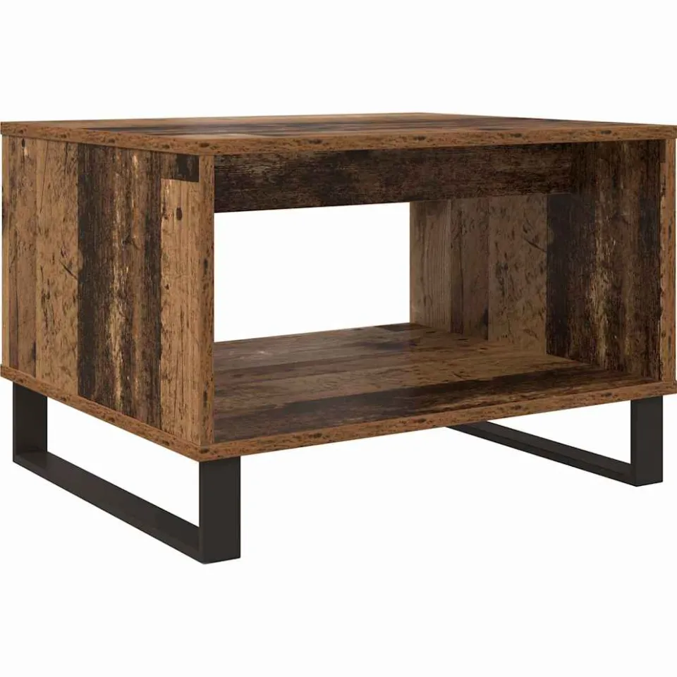 vidaXL Salontafel Oud hout 60 x 50 x 40 cm Bewerkt hout bruin, foto 3