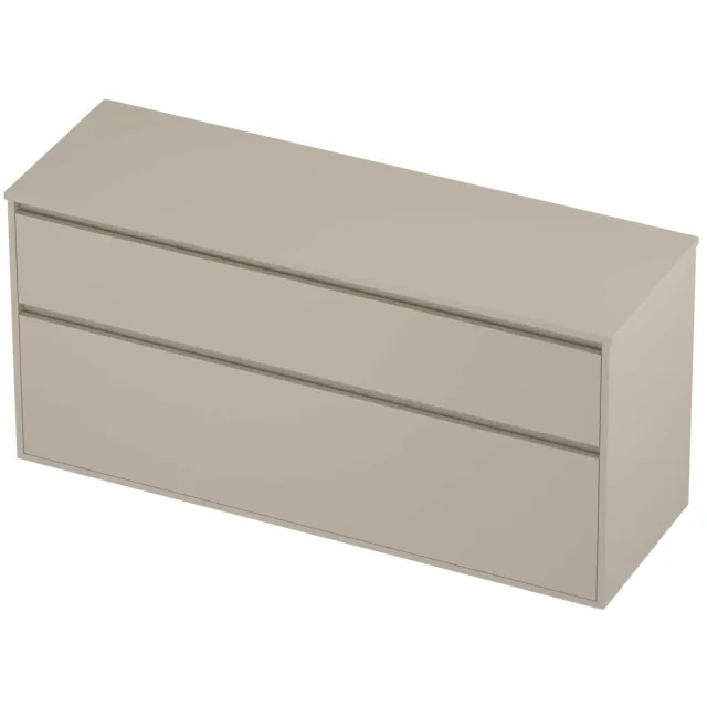 Proline Deck Badmeubelset Greeploos Asymmetrisch Kader 140x46x67 cm Soft Linen Beige