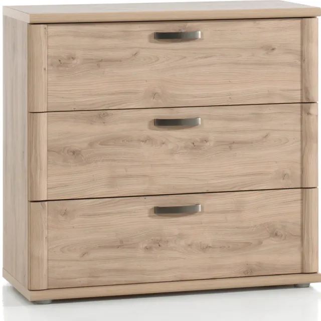 ladencommode Asterix licht eiken Wit
