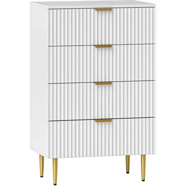 HOMCOM Ladekast MDF - 60x40x96cm - Wit