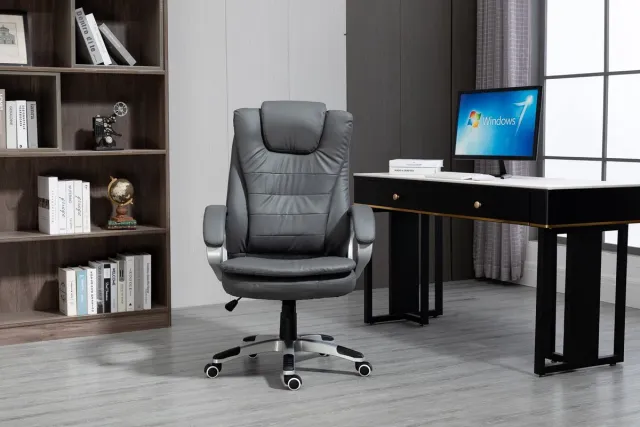 ActiveJet Verwarmde massage bureaustoel YK7304 grijs