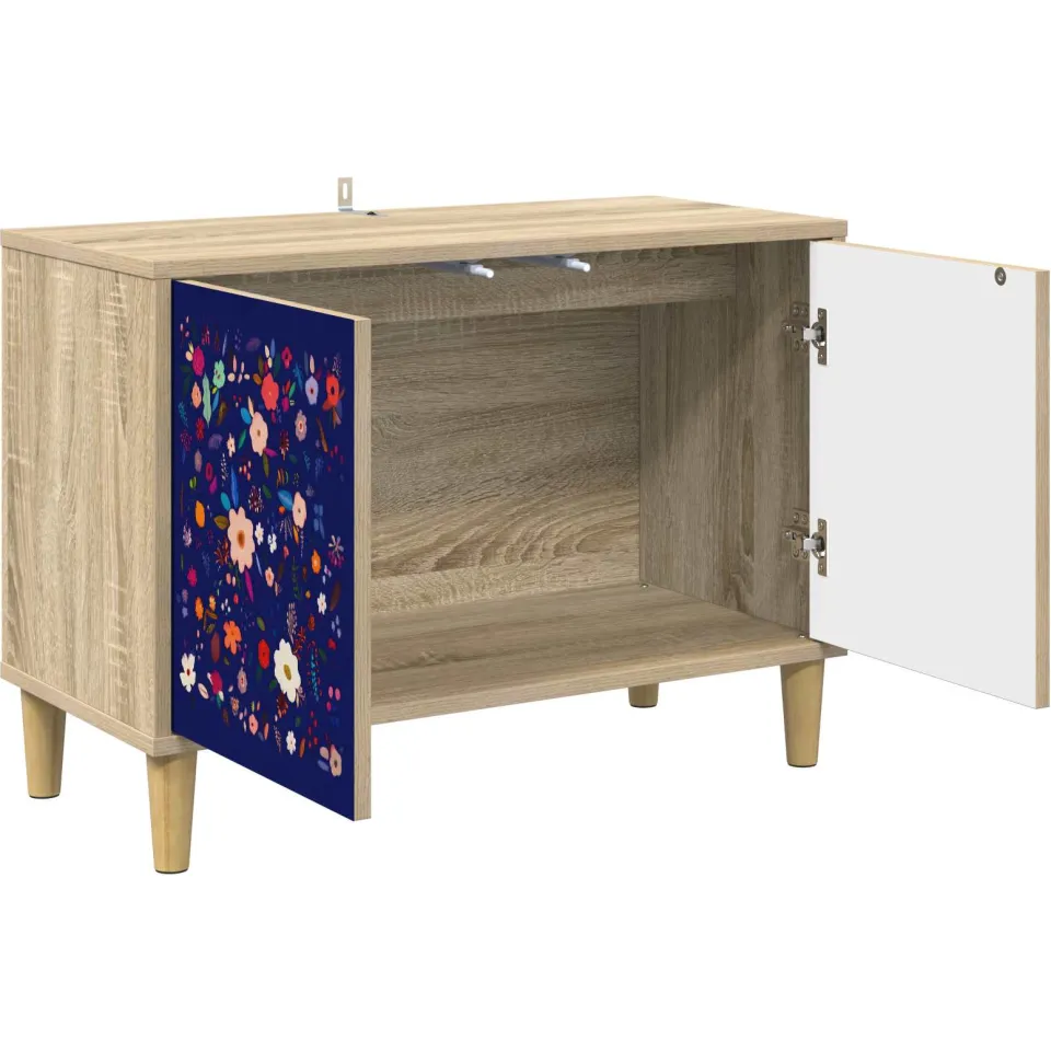 vidaXL Tv-meubel MAINZ 69 x 33 x 50 cm Sonoma Bewerkt hout Bruin